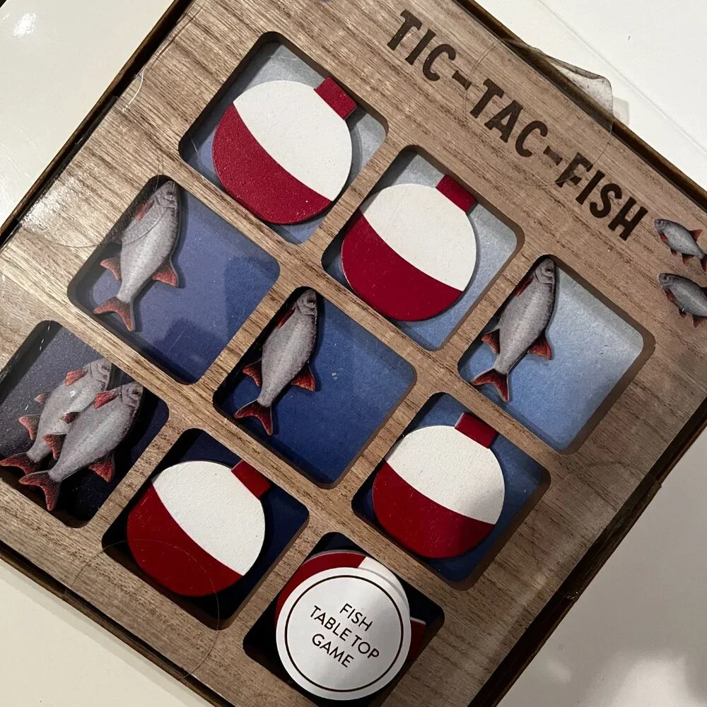 Tic Tac Toe (Fish - Fishing  Themed Tee Tac Toe) ‎ Table Game (kids/game/x)